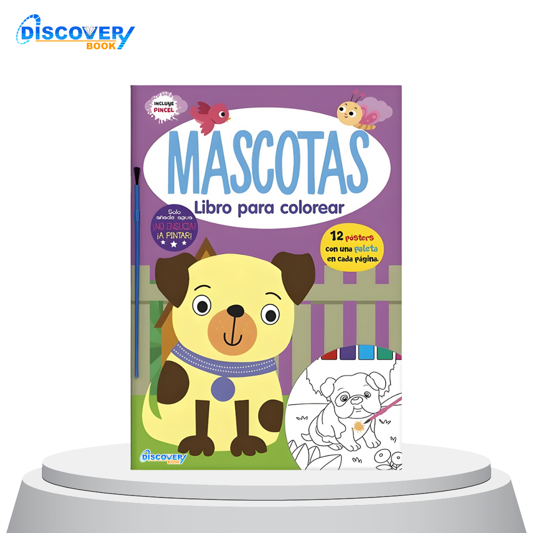 Mascotas libro para colorear