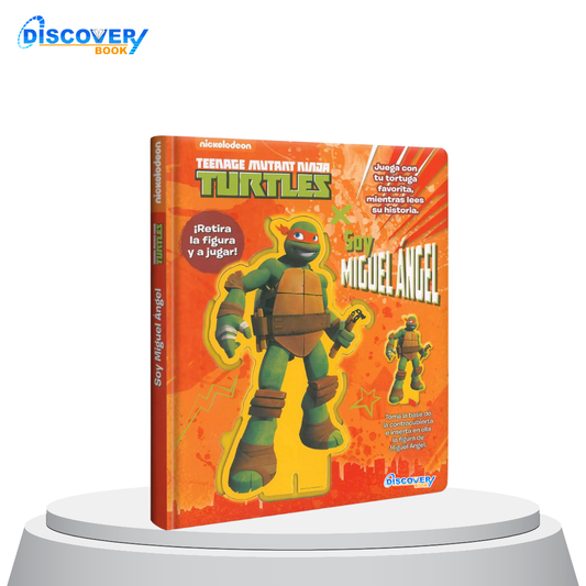 Soy Miguel Ángel – Turtles Ninja, libro + figura base