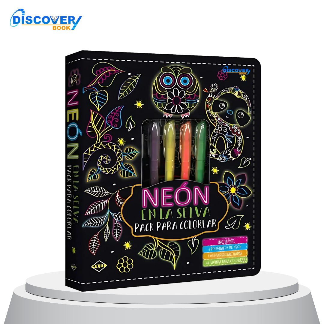 Neón En la Selva-Pack para Colorear