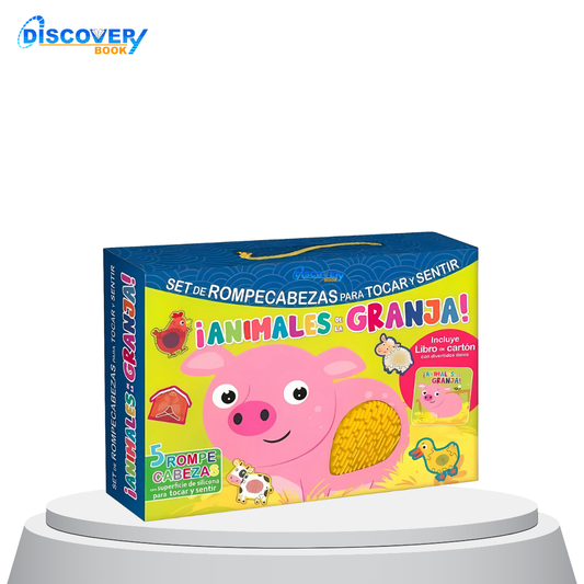Set de Rompecabezas Para Tocar y Sentir ¡Animales de la Granja!
