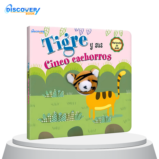 Tigre y sus Cinco Cachorros – Títere de Dedo