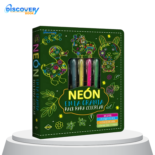 Neón En la Granja-Pack para Colorear
