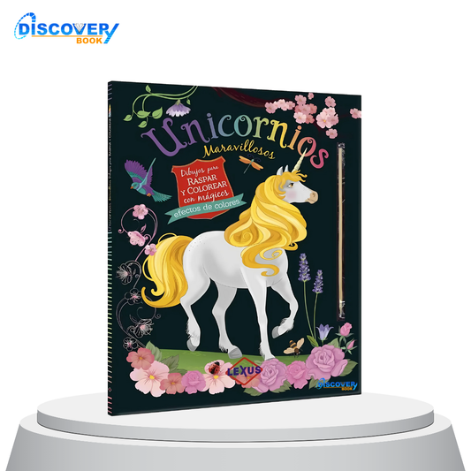 Unicornios Maravillosos – Colección Raspar y Colorear